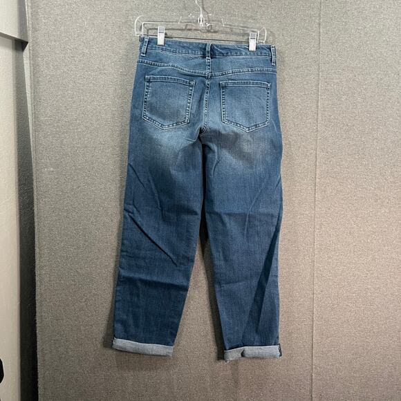 Logo Lavish Jeans Womens 4 Blue Dark Wash Patchwork - Picture 2 of 15